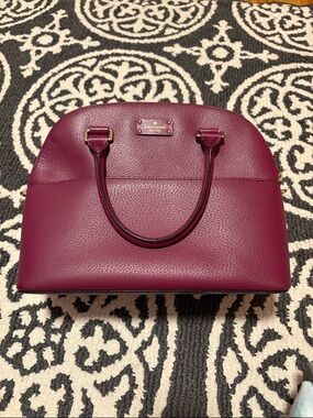 kate spade Pebbled Dome Satchel in Burgundy